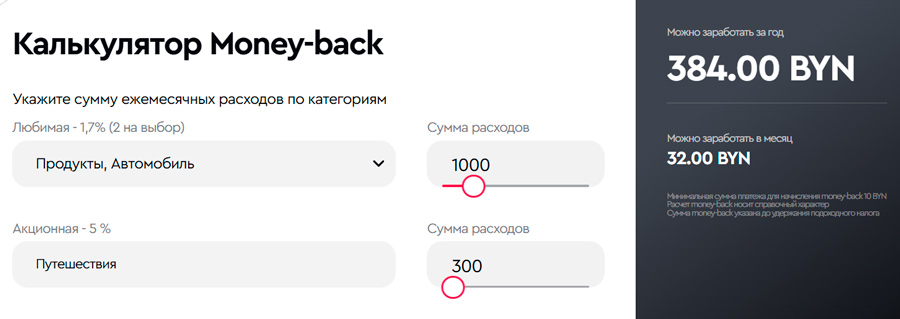 Кешбэк по платежной карте