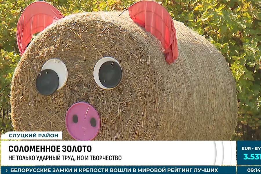 Такого вы не видели: посмотрите на скульптуры из сена от аграриев Беларуси