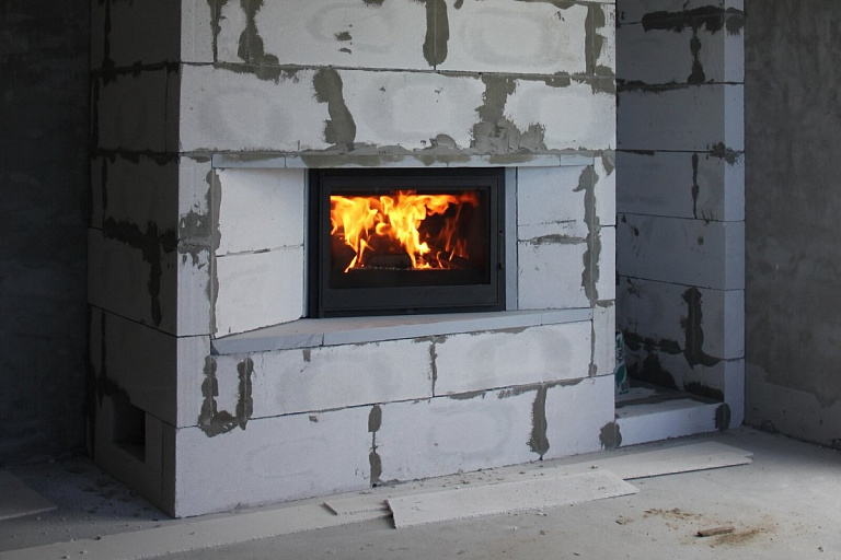 Камин и барбекю из пеноблока: не потрескаются даже при +700°C