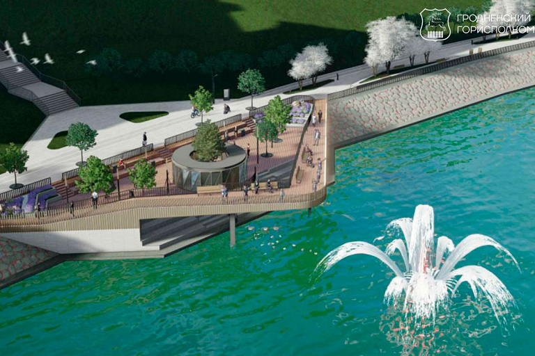 Какой будет набережная в Гродно – по ней уже можно прогуляться виртуально