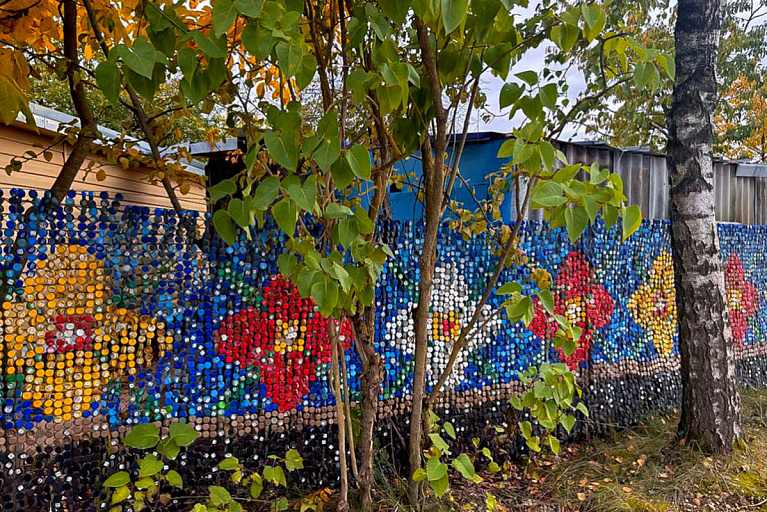 Новая Instagram-локация: дачник под Гродно сделал необычный забор